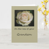 孫損失バラ悔やみや弔慰カード カード (黄色い花)