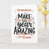 孫新学期7年生が今年 カード (黄色い花)