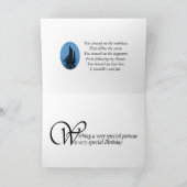 孫月明かりのヨットの誕生日カード カード (内部)