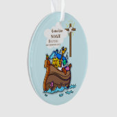 孫洗礼ノアの箱舟パーソナライズされた オーナメント (正面)