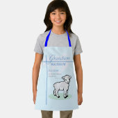 孫洗礼ブルーボーイラムパーソナライズされた エプロン (インサイチュ)