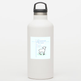 孫洗礼ブルーボーイラムパーソナライズされた シール