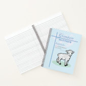 孫洗礼ブルーボーイラムパーソナライズされた ノートブック (内部)