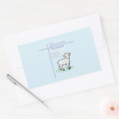 孫洗礼ブルーボーイラムパーソナライズされた 長方形シール (封筒)