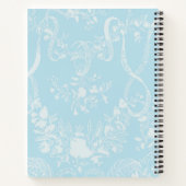 孫洗礼ブルーレースパーソナライズされた ノートブック (裏面)