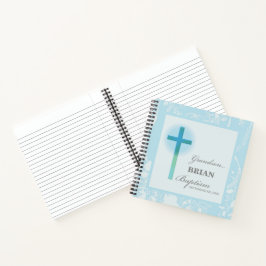 孫洗礼ブルーレースパーソナライズされた ノートブック