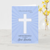 孫洗礼素晴らしのためクロス白熱［赤熱］光を放つさん カード (黄色い花)