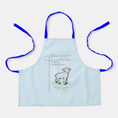 孫洗礼素晴らしブルーラムパーソナライズされた エプロン (正面)
