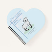 孫洗礼素晴らしブルーラムパーソナライズされた ノートブック (正面)