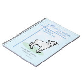 孫洗礼素晴らしブルーラムパーソナライズされた ノートブック (左側)