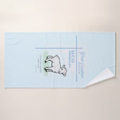 孫洗礼素晴らしブルーラムパーソナライズされた バスタオル (バスタオル)