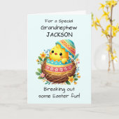 孫甥イースターシック壊し殻 カード (黄色い花)