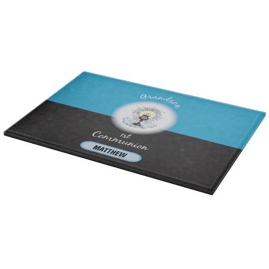 孫第一聖餐式ブルーカップ カッティングボード (角)