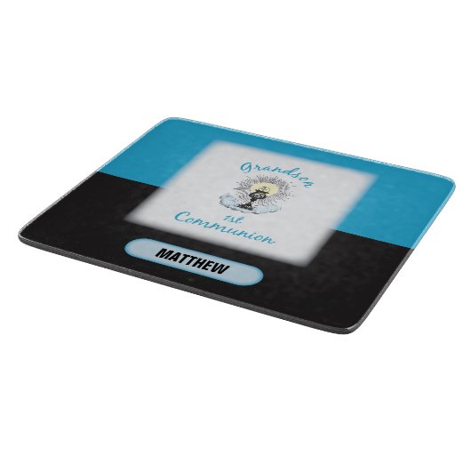 孫第一聖餐式ブルーカップ カッティングボード (角)