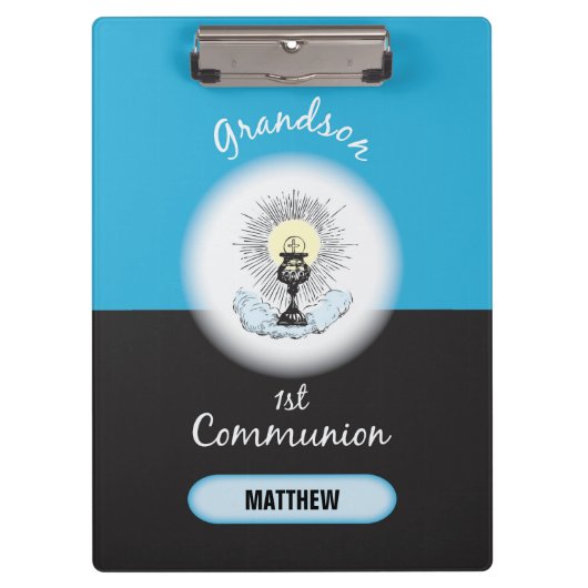 孫第一聖餐式ブルーカップ クリップボード (正面)