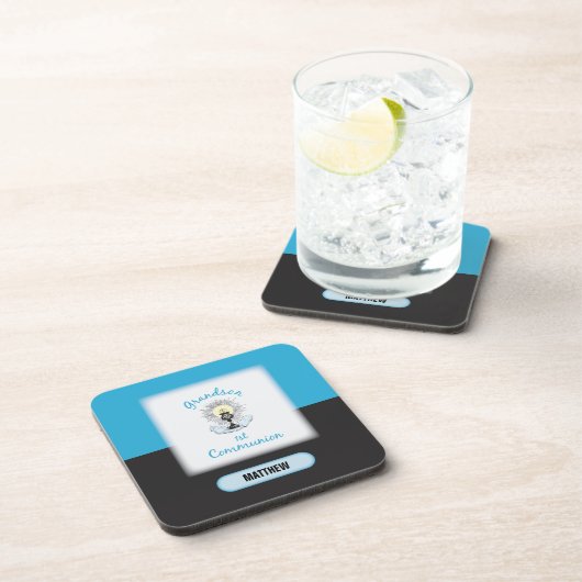 孫第一聖餐式ブルーカップ コースター (右側)