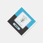 孫第一聖餐式ブルーカップ スタンダードカクテルナプキン (角)