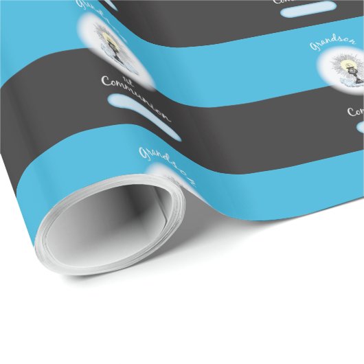 孫第一聖餐式ブルーカップ ラッピングペーパー (ロールコーナー)