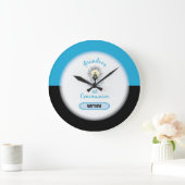 孫第一聖餐式ブルーカップ ラージ壁時計 (ホーム)