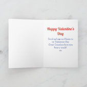 孫素晴らしヴァレンティーンズデイテディベアハート カード (内部)