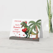 孫素晴らし名前をカスタムするバレンタイン恐竜 カード (正面)
