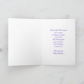 孫素晴らし娘かわいい誕生日カード、紫のドラ カード (内部)