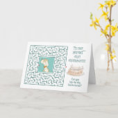 孫素晴らし娘アメージング誕生日パズル迷路 カード (黄色い花)