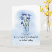孫素晴らし娘マザーズの日のトウモロコシの花Mas カード (黄色い花)