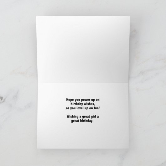 孫素晴らし娘13歳誕生日ゲーマー カード (内部)