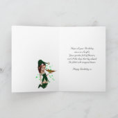 孫素晴らし娘、誕生日カード – ファンタジーかわいい カード (内部)