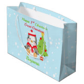 孫素晴らし幸せ1stクリスマスペンギン ラージペーパーバッグ (裏面アングル)
