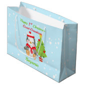 孫素晴らし幸せ1stクリスマスペンギン ラージペーパーバッグ (正面アングル)