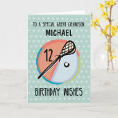 孫素晴らし第12位誕生日ラクロススポーツ選手 カード (黄色い花)