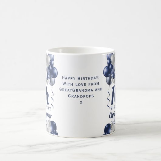 孫素晴らし第16誕生日海軍 コーヒーマグカップ (中央)