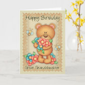 孫素晴らし誕生日カード カード (黄色い花)