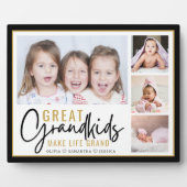 孫素晴らし達が人生を大きく4フォトコラージュ フォトプラーク (正面)