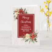 孫素朴と彼の妻メリークリスマス カード (黄色い花)