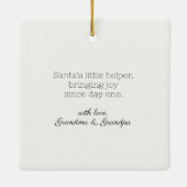 孫素朴の初めてのクリスマス水彩弓 セラミックオーナメント (裏面)