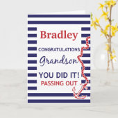 孫英海軍いかりおめでとう カード (黄色い花)