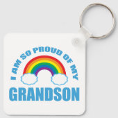 孫誇りを持ったの虹の祖父母の キーホルダー (裏面)