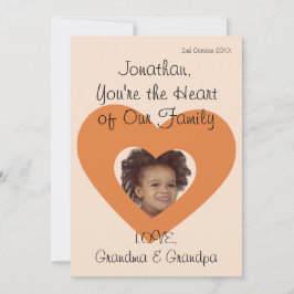 孫誕生日あいさつ素朴文シンプル写真 シーズンカード