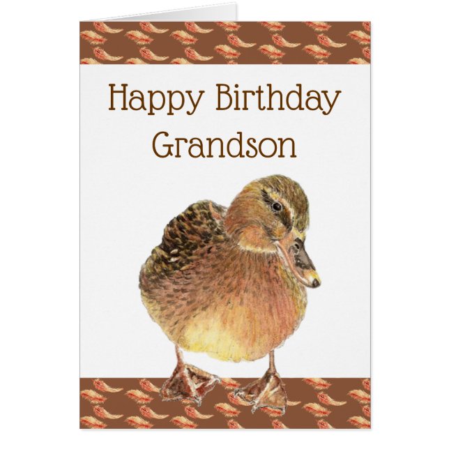 孫誕生日おもしろいダッキー（アヒルちゃん）クアックカック (正面)