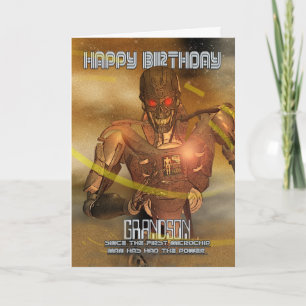 孫誕生日カードとサイボーグ – ロボモダンット カード