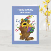 孫誕生日ベア カード (黄色い花)