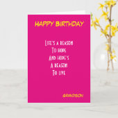 孫誕生日 カード (黄色い花)