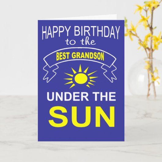 孫誕生日 カード (黄色い花)