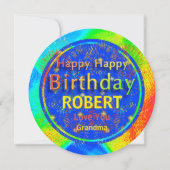 孫賞誕生日花火 カード (裏面)