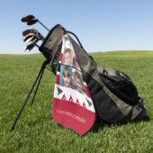 孫赤と白の写真 ゴルフタオル (グリーン)