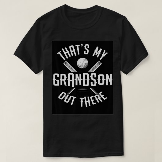 孫野球のおばあちゃんのおじいちゃんプレゼント Tシャツ (デザイン正面)
