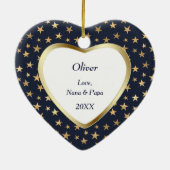 孫金ゴールドスターハートキープサケ セラミックオーナメント (裏面)
